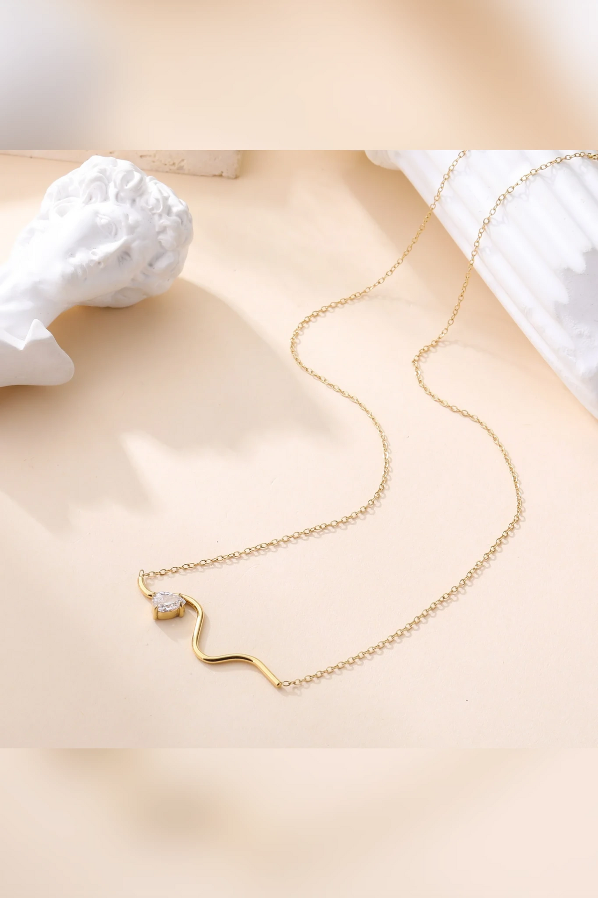 Onda Dorada - Collier vague sertie
