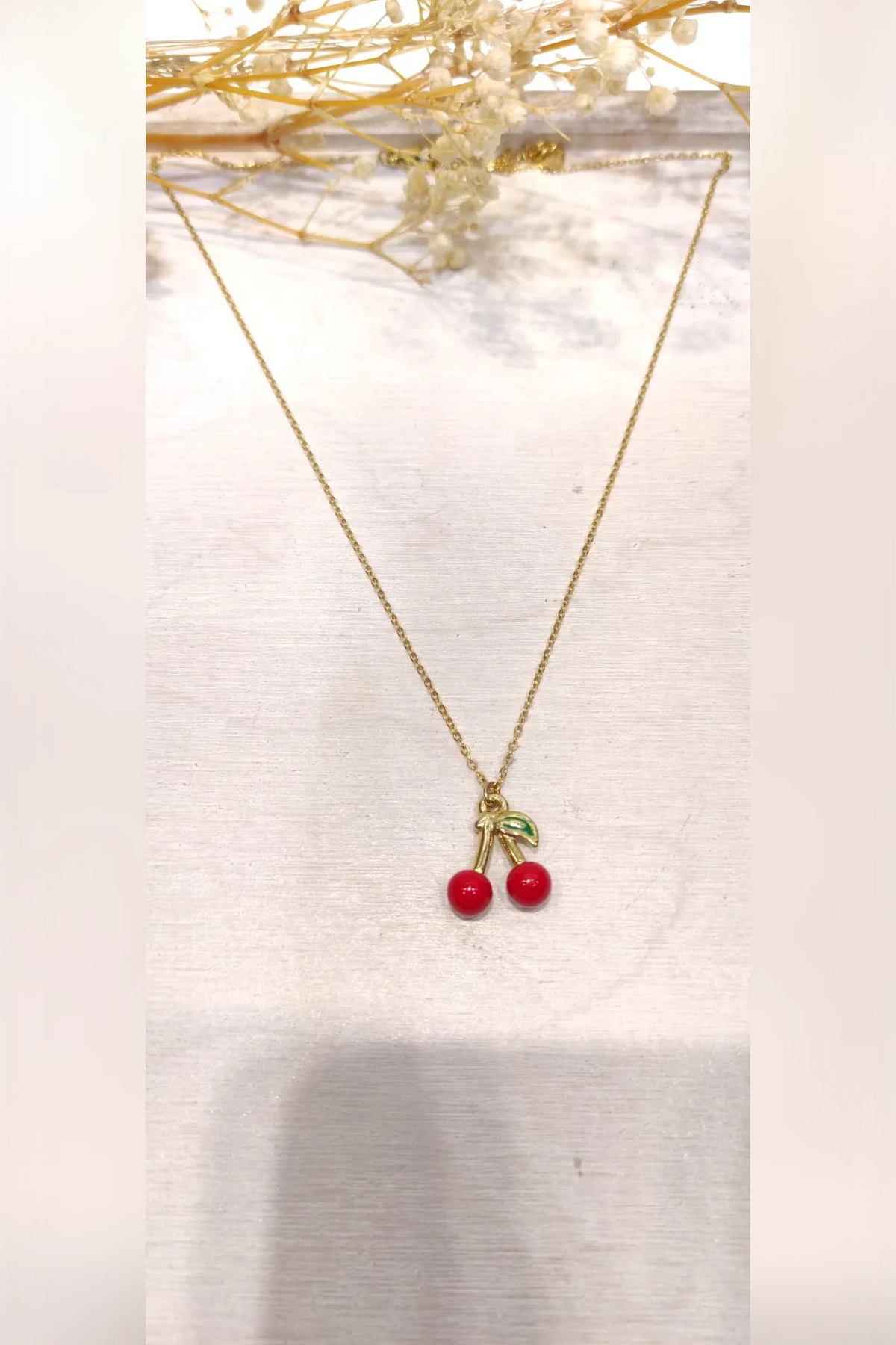 Cherry baby - Collier ras de cou cerises