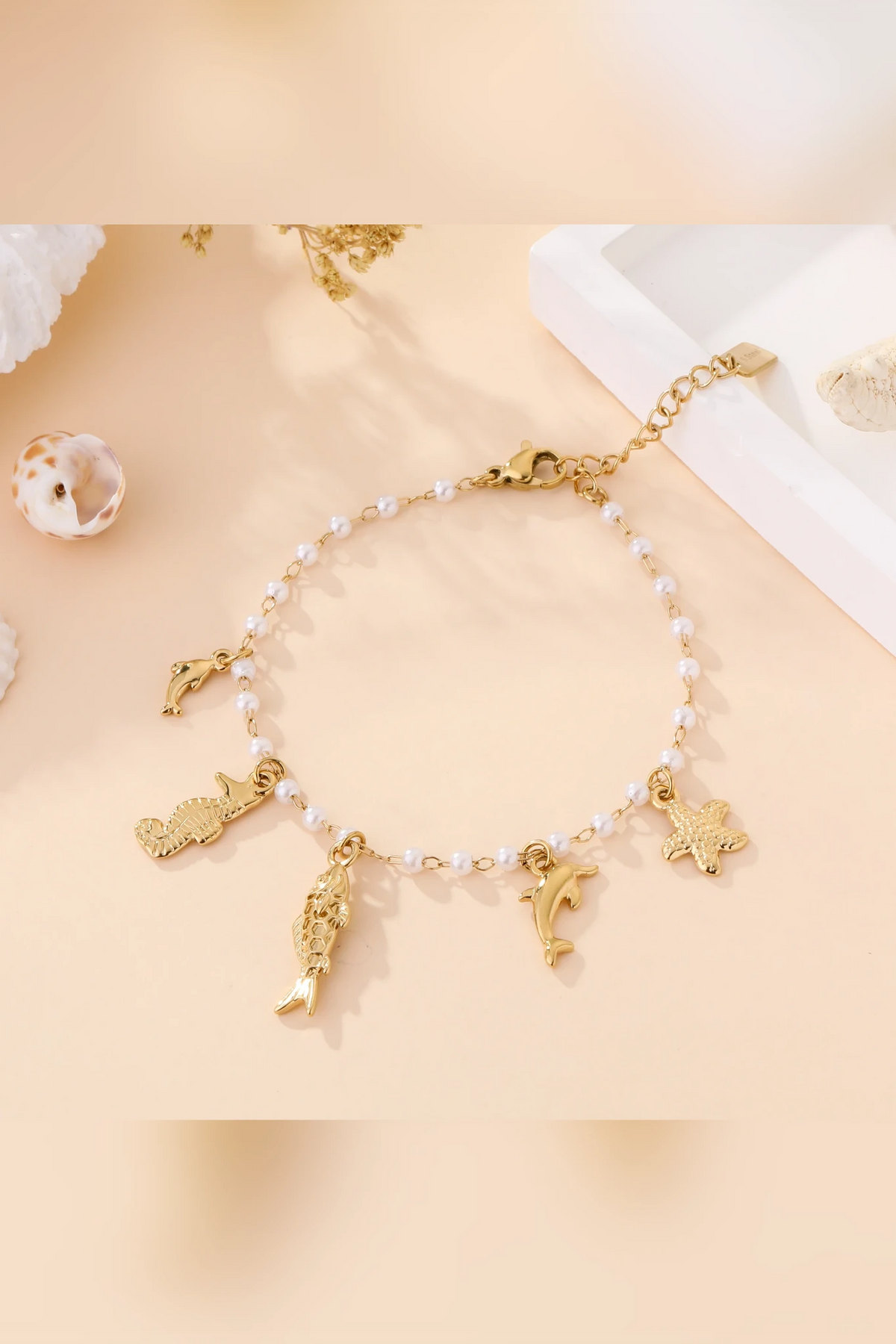 Sea friends - Bracelet à perles & charms en acier inoxydable