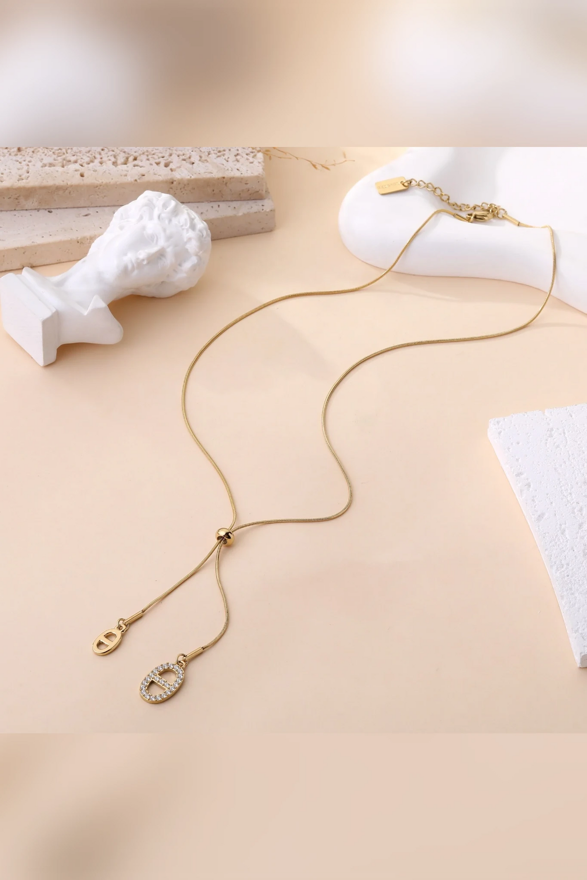 Lazo de Luz - Collier lariat serti