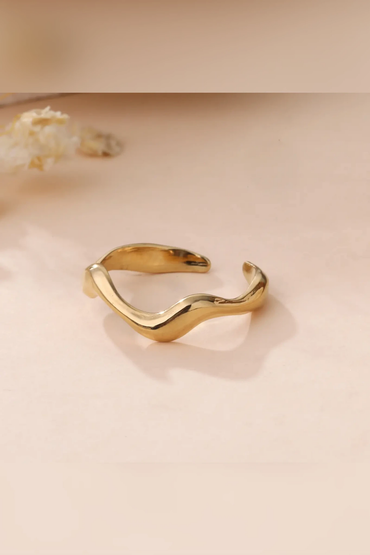 Wave - Bague acier inoxydable