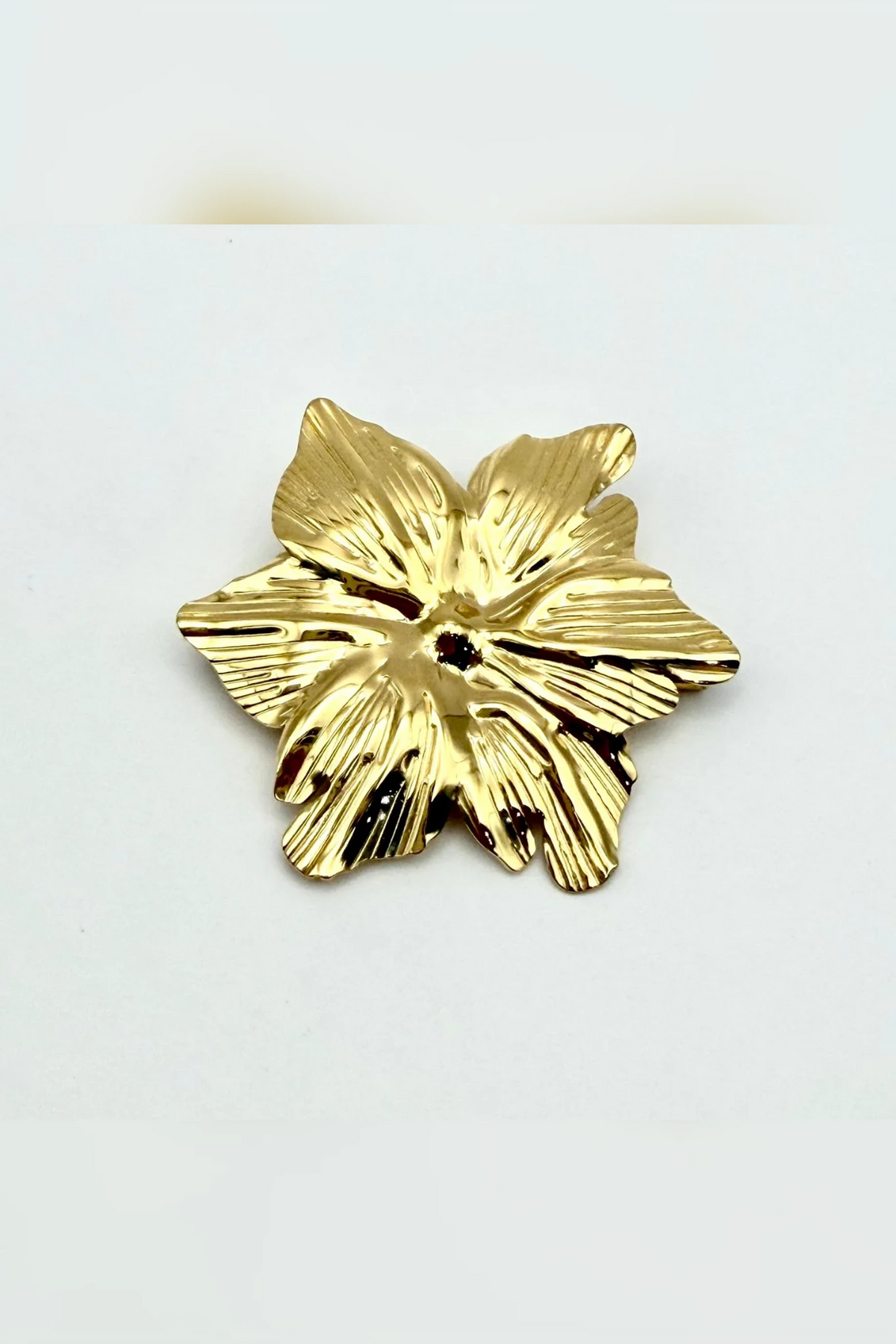 Adélina - Broche fleur en acier inoxydable