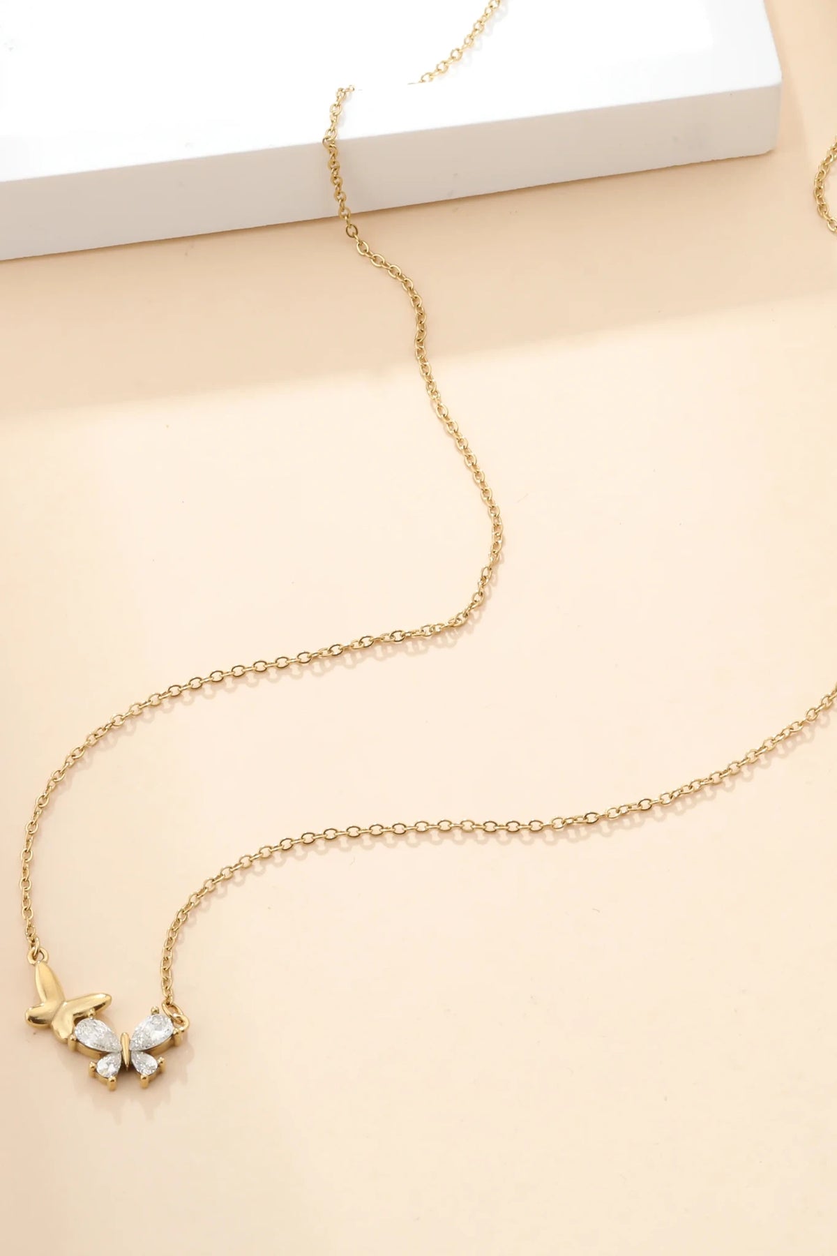 Mariposas - Collier en acier inoxydable