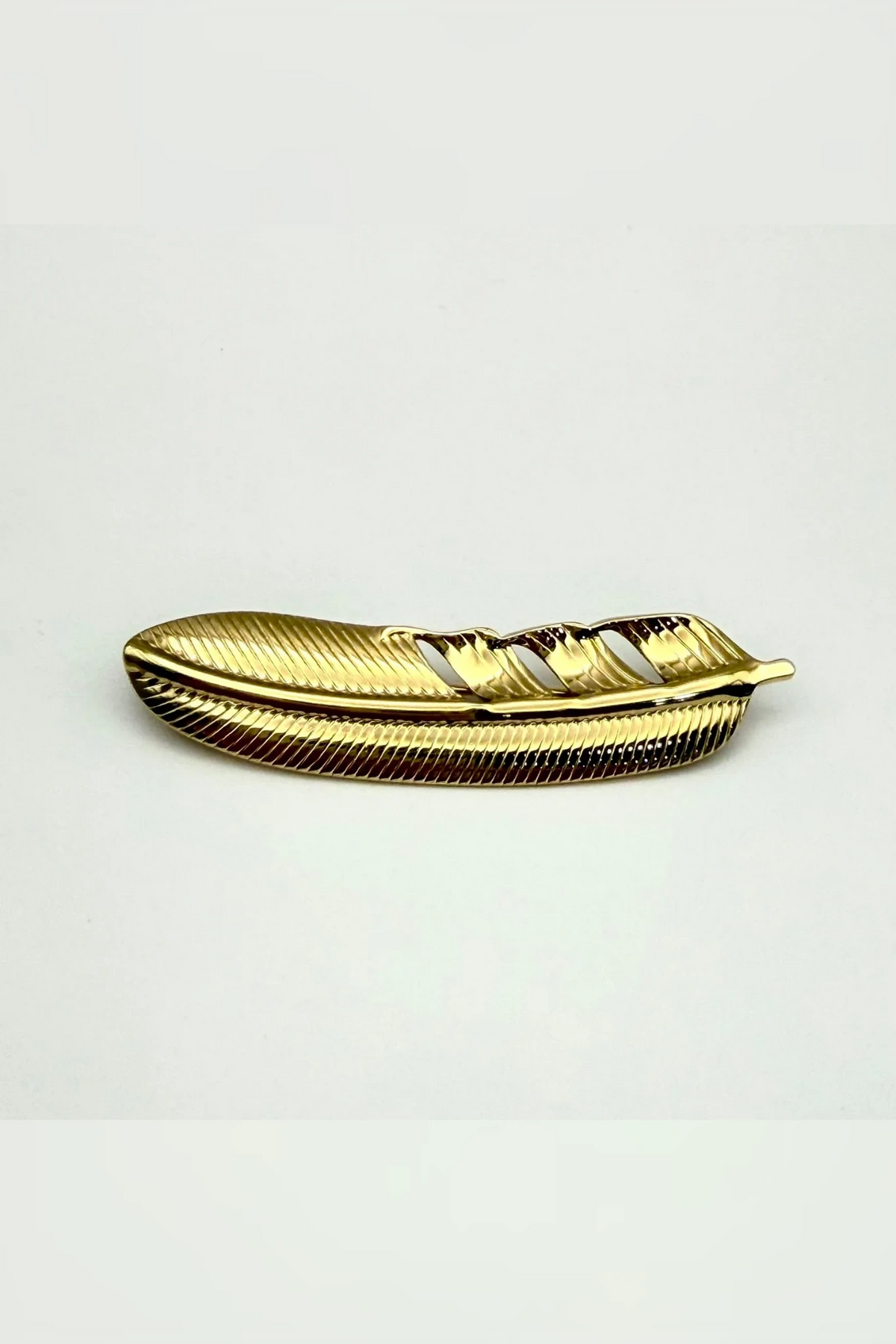 Pluma - Broche plume en acier inoxydable