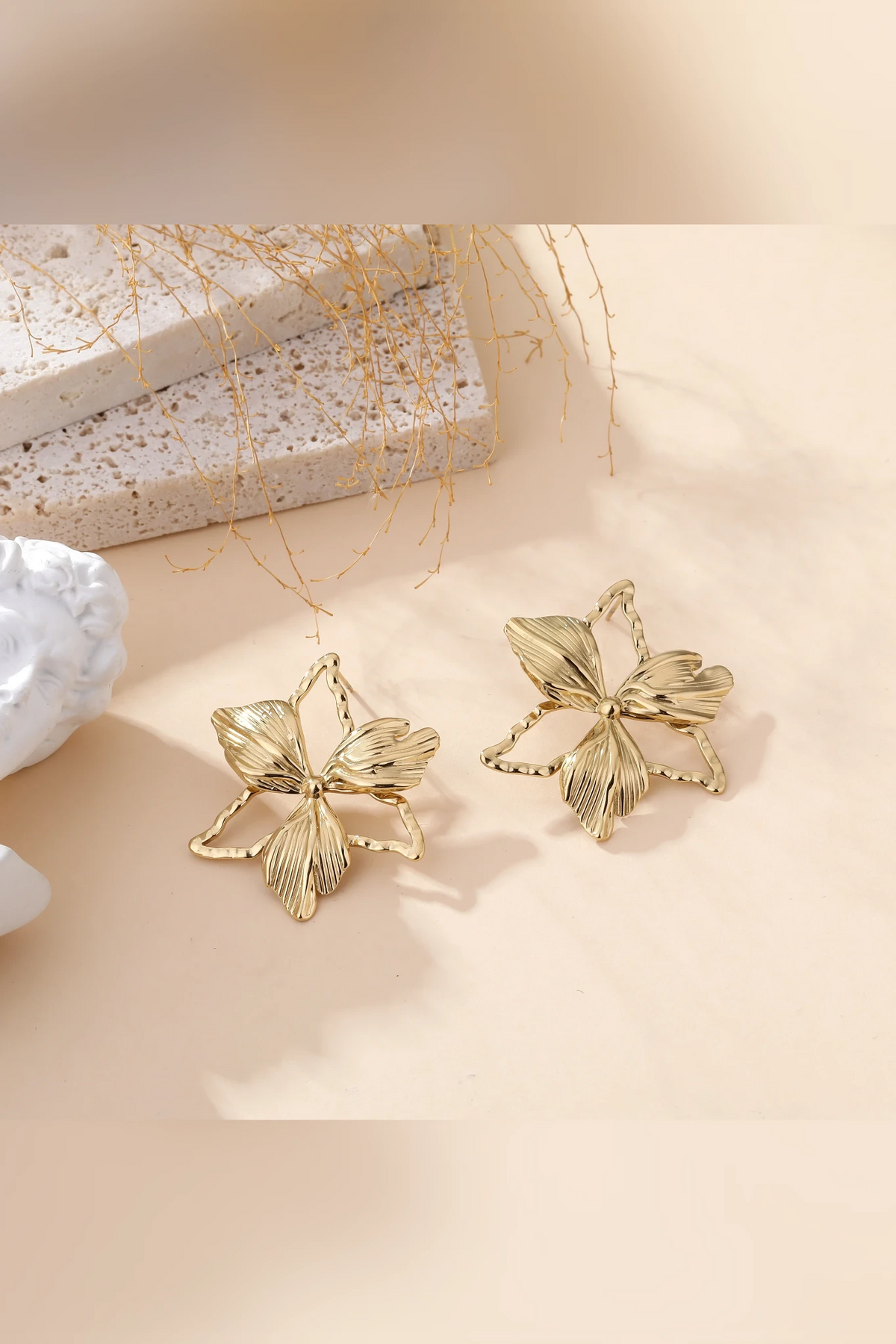 Bloom Prestige - Boucles d'oreilles en acier inoxydable