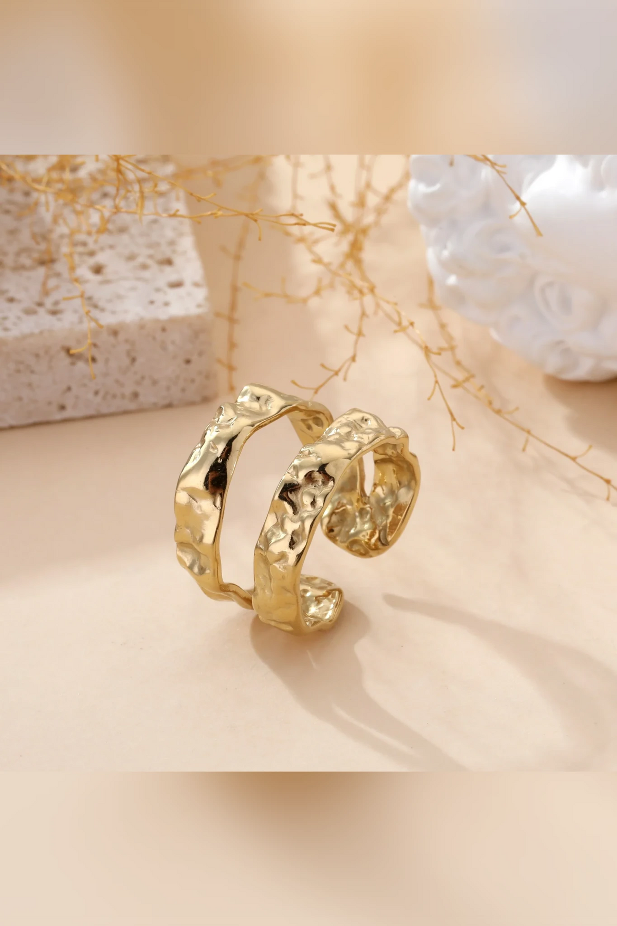 Forja - Bague double martelée