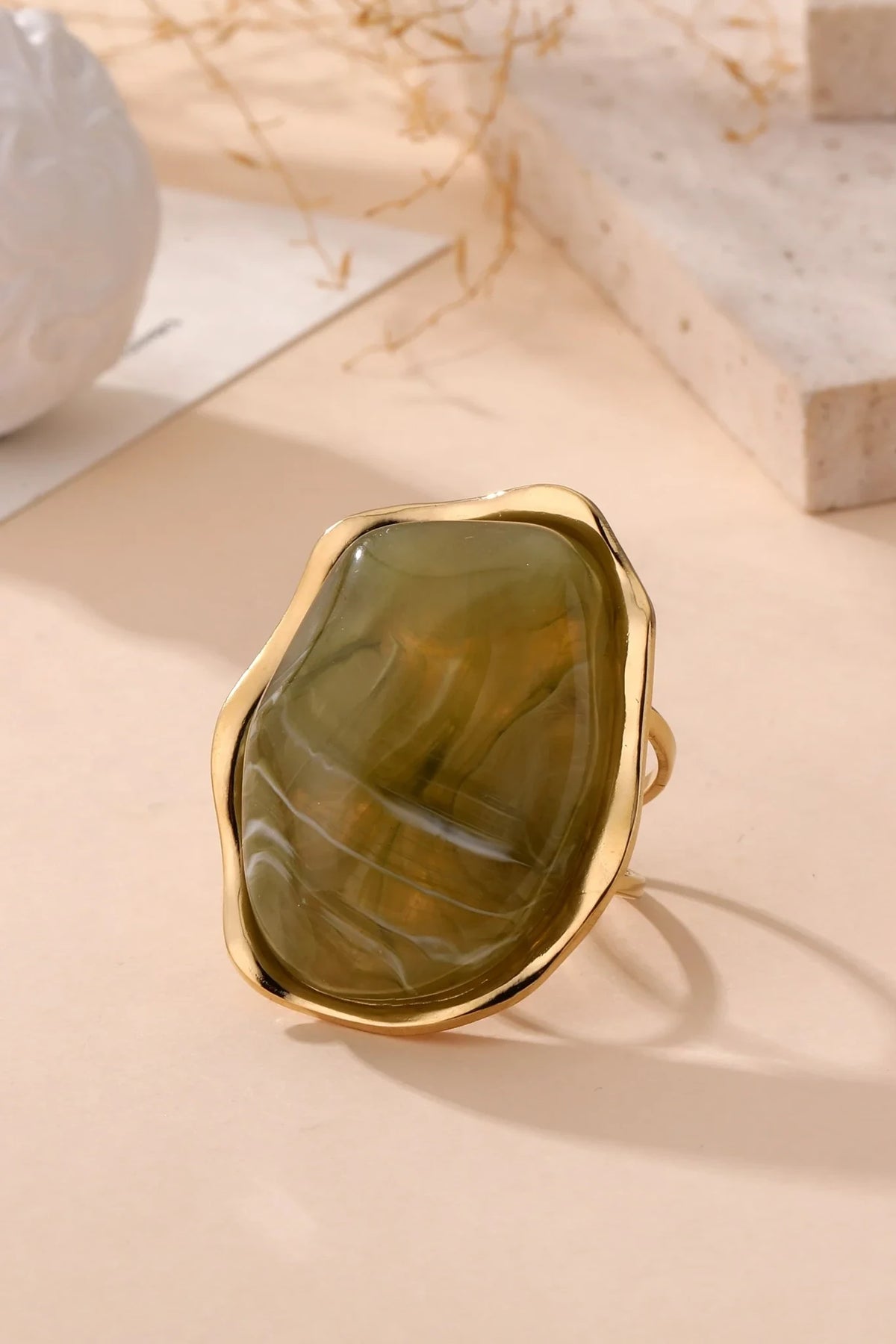 Roca Oliva - Bague maxi pierre