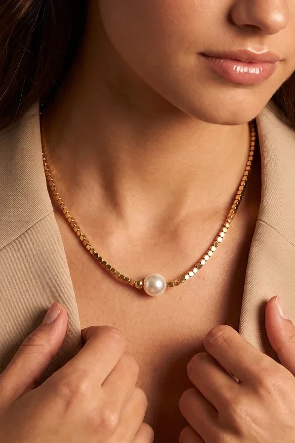 Perla Musa - Collier chaîne à perle