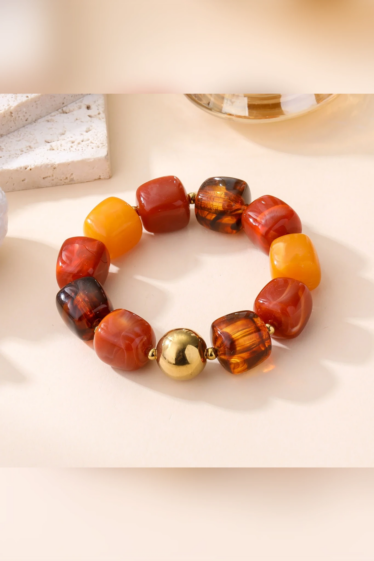 Cubo Tierra - Bracelet perles cubes