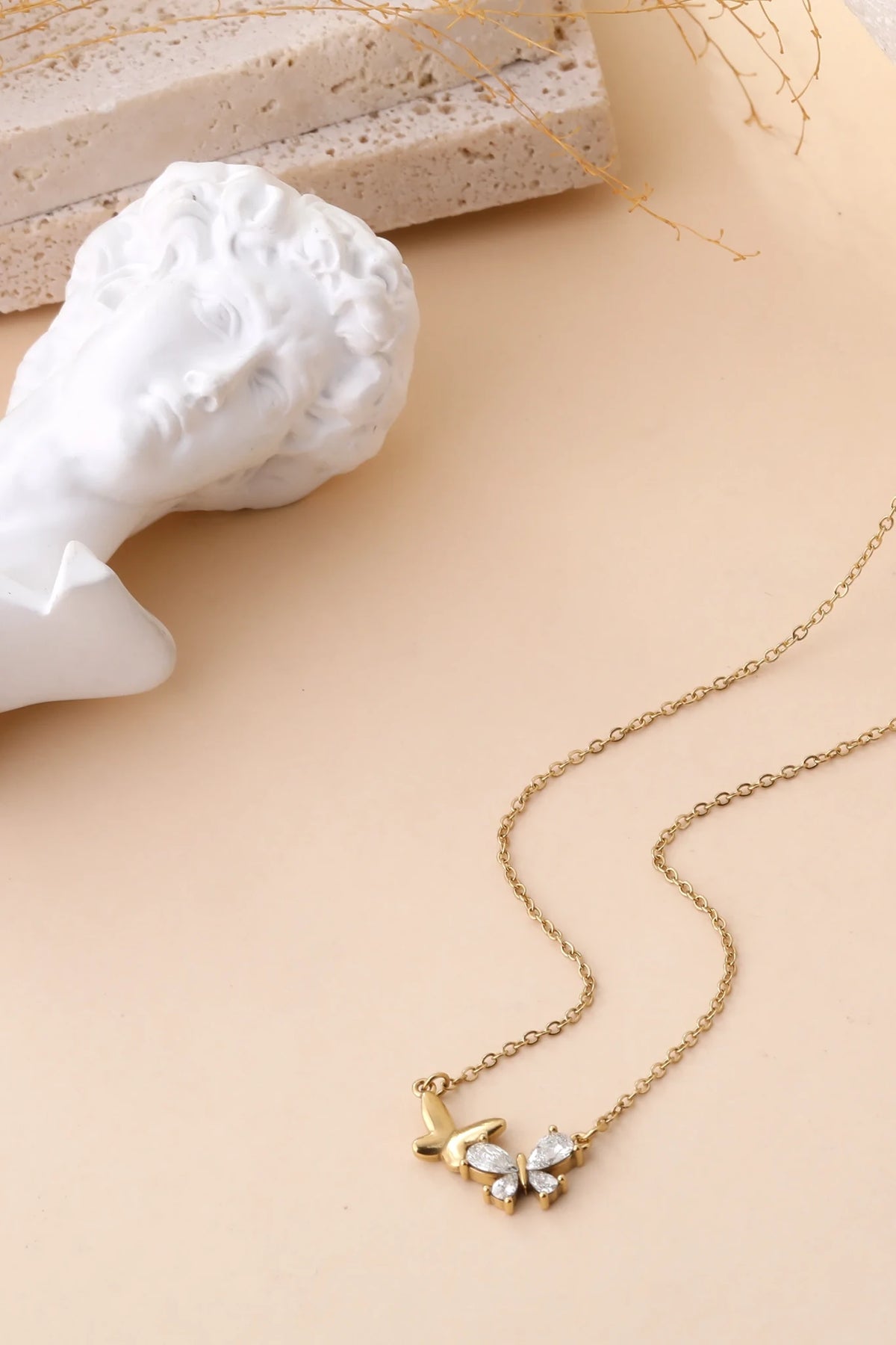 Mariposas - Collier en acier inoxydable