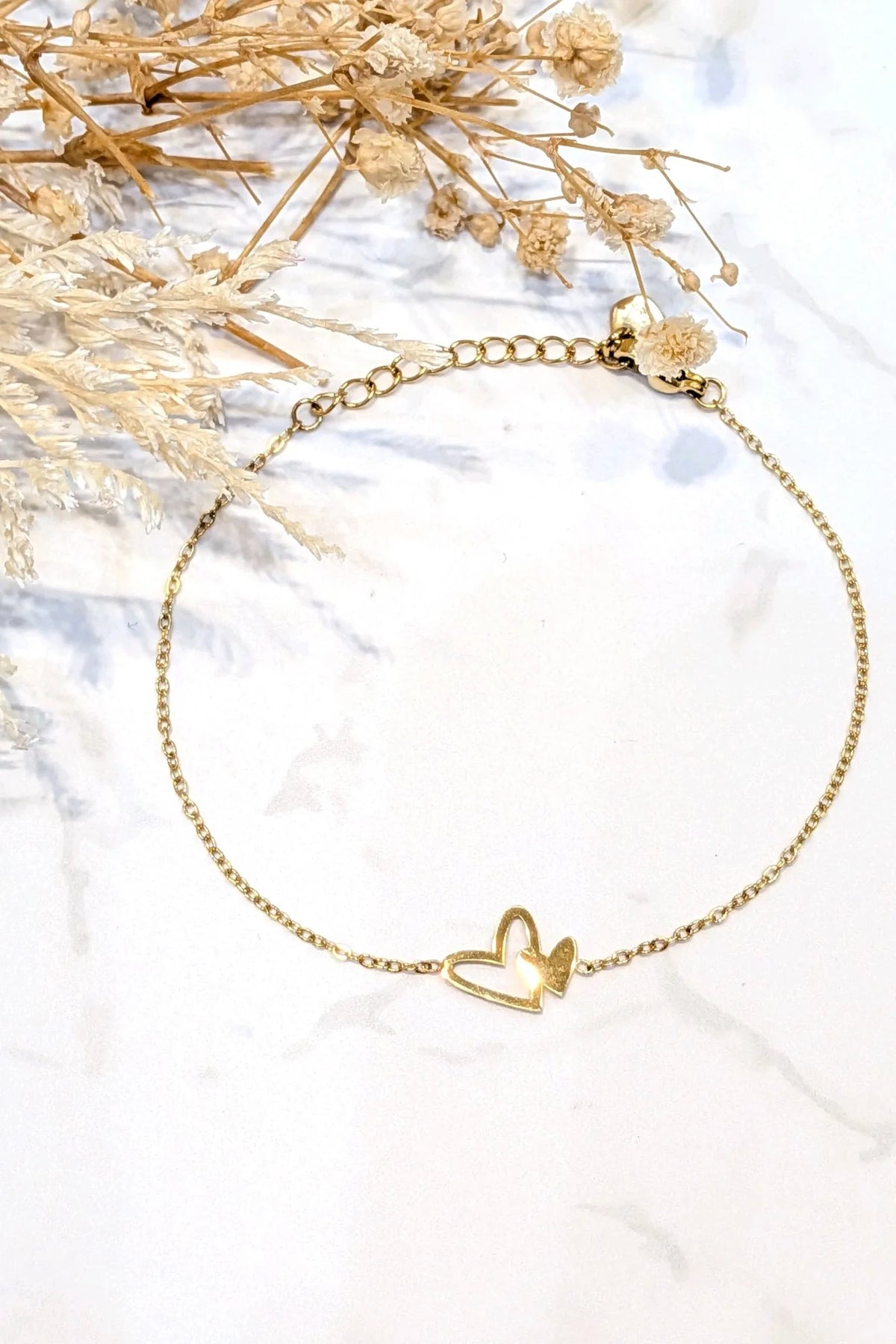 Hearts - Bracelet coeurs en acier inoxydable