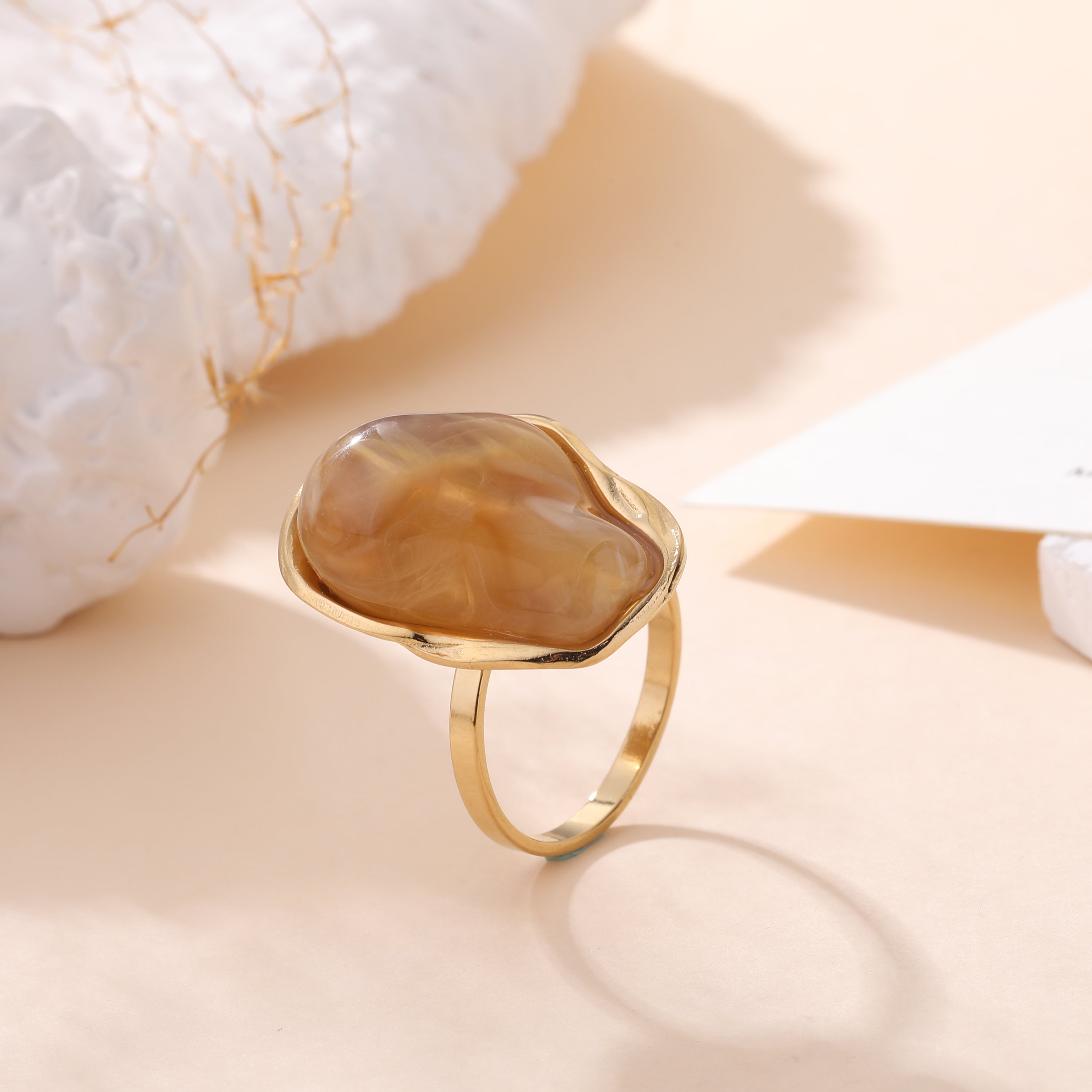 Cala Camel - Bague fine à pierre