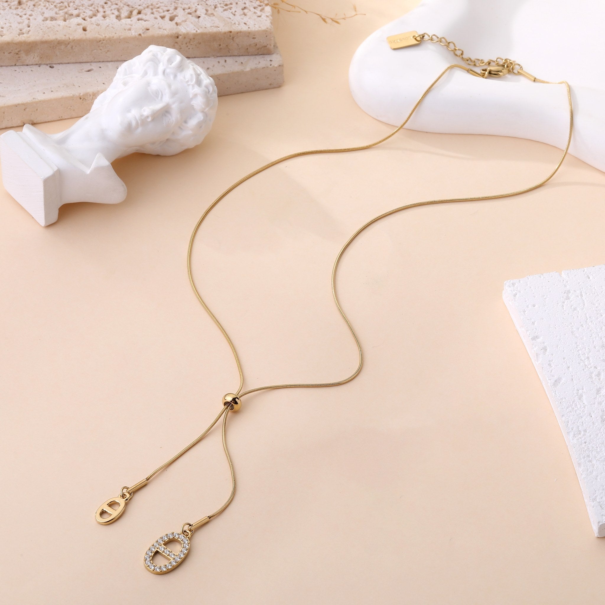 Lazo de Luz - Collier lariat serti