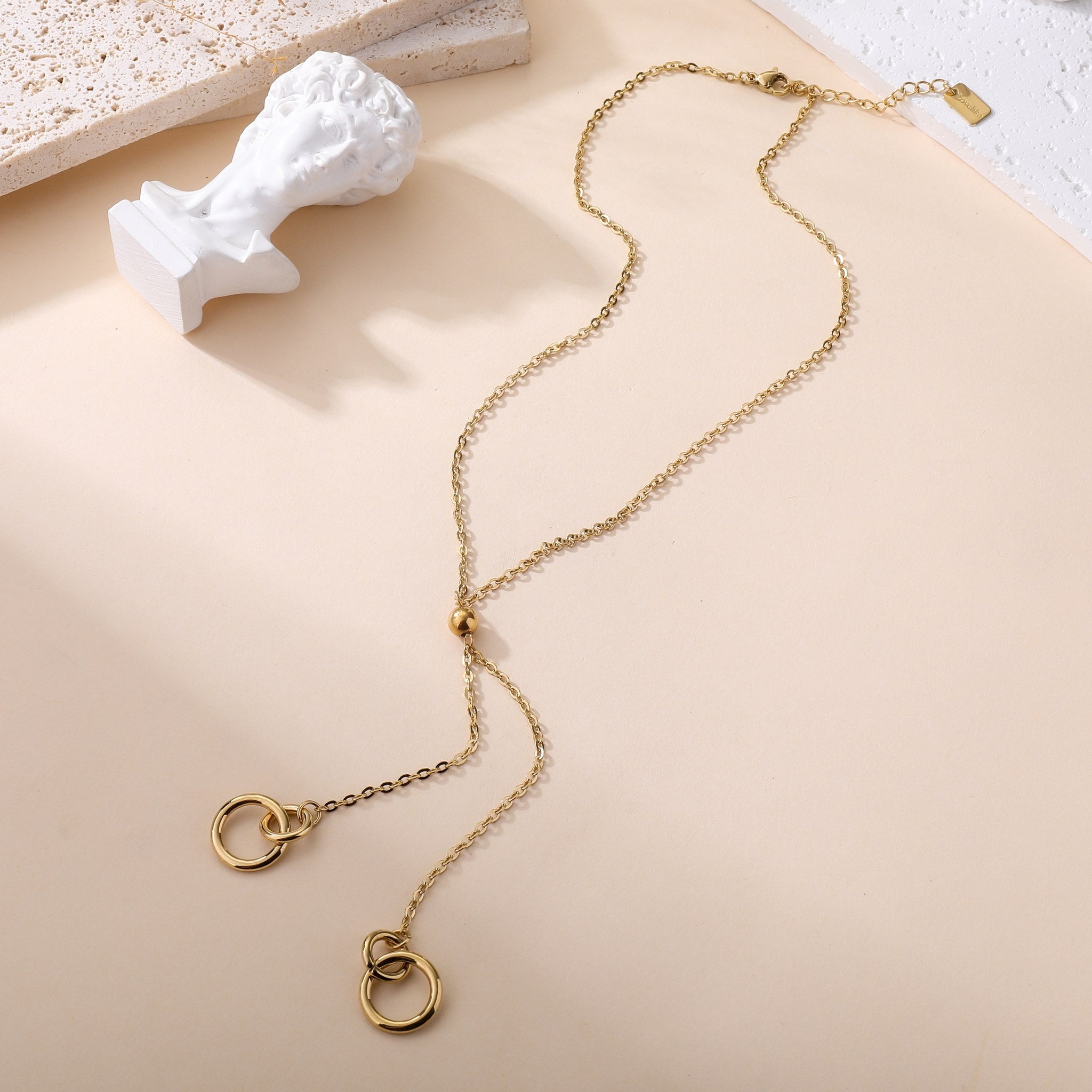 Doble Luna - Collier lariat anneaux