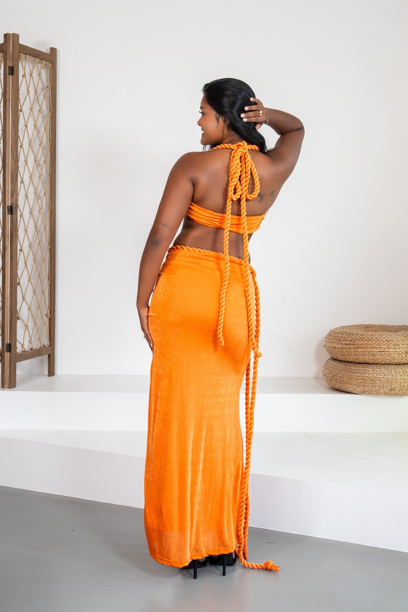 Papaya - Ensemble jupe orange