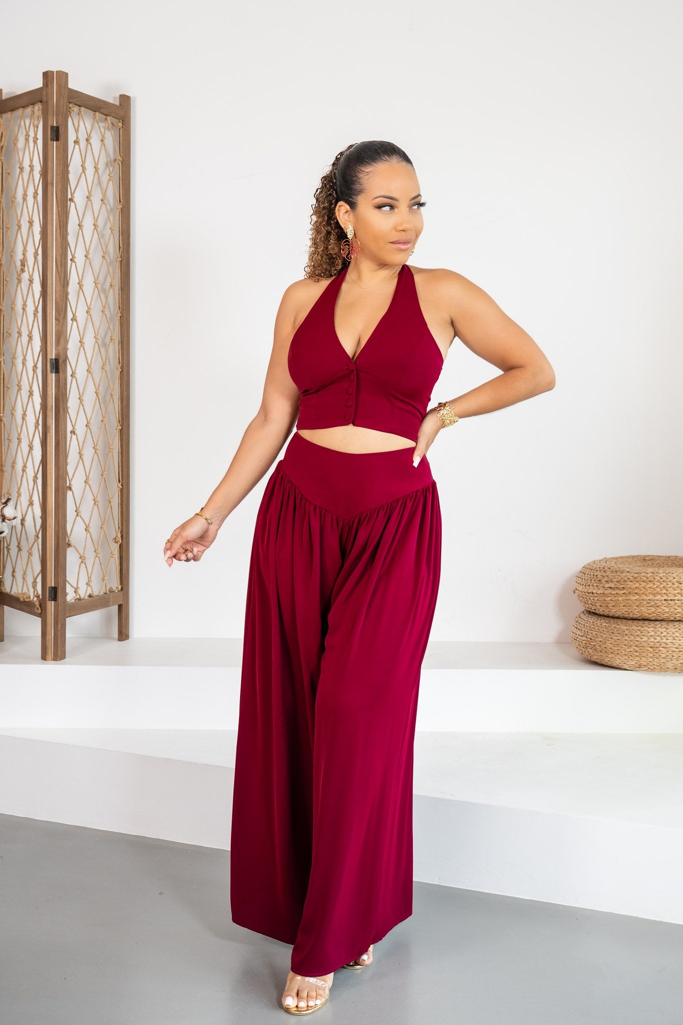 Vino - Ensemble pantalon bordeaux