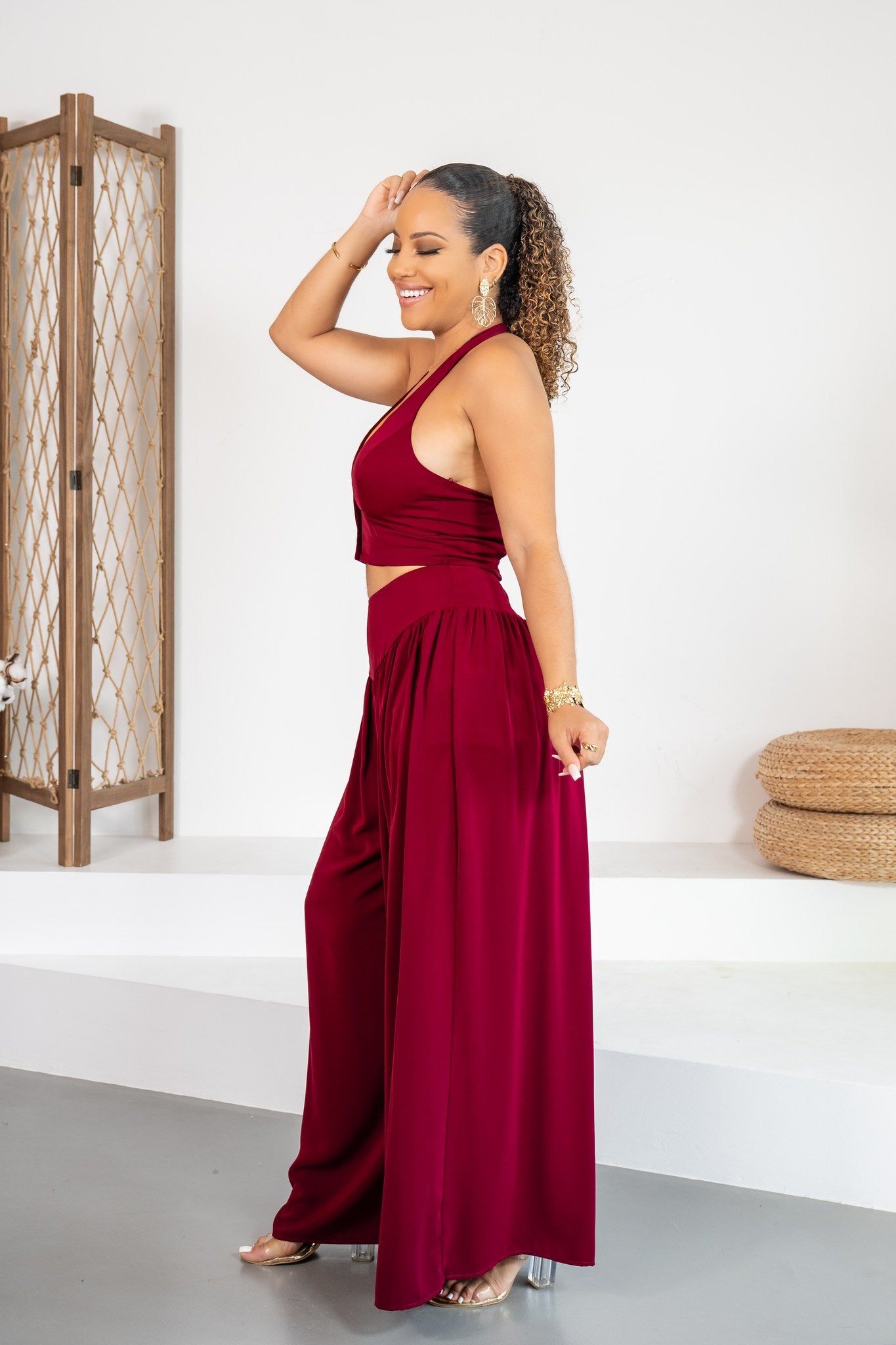 Vino - Ensemble pantalon bordeaux